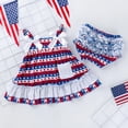 thumbnail image 6 of Nrmvnmi Toddler Girls 4th of July Straps Dress American Flag Star Stripe Cotton Dress Independence Day Patriotic Outfits For 3-24 Months, 6 of 9