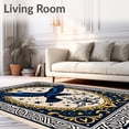 thumbnail image 2 of ODIKA 5'x7' Machine Washable Non-Slip Area Rug, Celestial Raven Flight Surrounded By Constellation Interlocking High Traffic Rug, Beige, 620635, 2 of 7