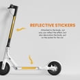 thumbnail image 3 of Waterproof Pvc Reflective Stickers for MAX G30 Kickscooter Foldable Stickers(White White Yellow), 3 of 7
