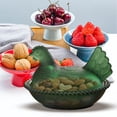 thumbnail image 5 of Rustic Glass Hen Candy Tray with Lid, Farmhouse Style Serving Dish for Snacks and Treats, Charming Gift for Kitchen and Dining Room Decor, 5 of 7