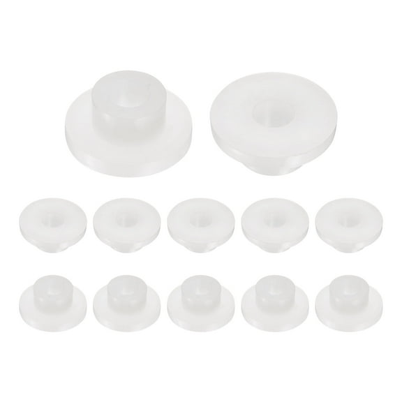 12pcs Flanged Sleeve Bearings Plastic Bushings ID 12.2mm x OD 21.8mm x Length 16mm Nylon Bushings, White