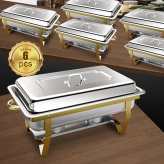 6.34QT Electric Chafing Dish Buffet Set - 400W Stainless Steel Food Warmer, 9 Temp Settings, For Catering