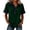 Dark Green, variant on Denim Shirt Women Short Sleeve Denim Collar Patchwork Denim Tops Casual Button Up Jean Shirts Plus Size Trendy Tunic Tops Dark Gray 3XL
