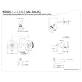 thumbnail image 5 of Kingston Brass KB660AL Vintage Double-Handle Pressure Balanced Tub and Shower Faucet, Matte Black, 5 of 7