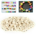 thumbnail image 2 of Espaciador de collar, 300 piezas de cuentas de madera, cuentas de letras de cubo redondo, suministros para hacer joyas, elegantes y modernos, 2 of 12