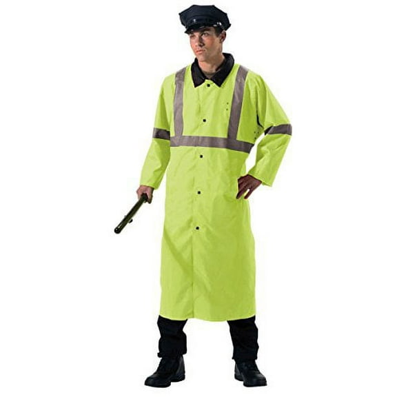 Deluxe Reversible Green / Black Reflective Rain Parka Size 3XL