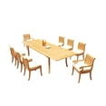 thumbnail image 6 of Grade-A Teak Dining Set: 8 Seater 9 Pc: 118" Rectangle Table And 8 Giva Chairs (2 Arm & 6 Armless Chairs) Outdoor Patio WholesaleTeak #51GV2409, 6 of 6