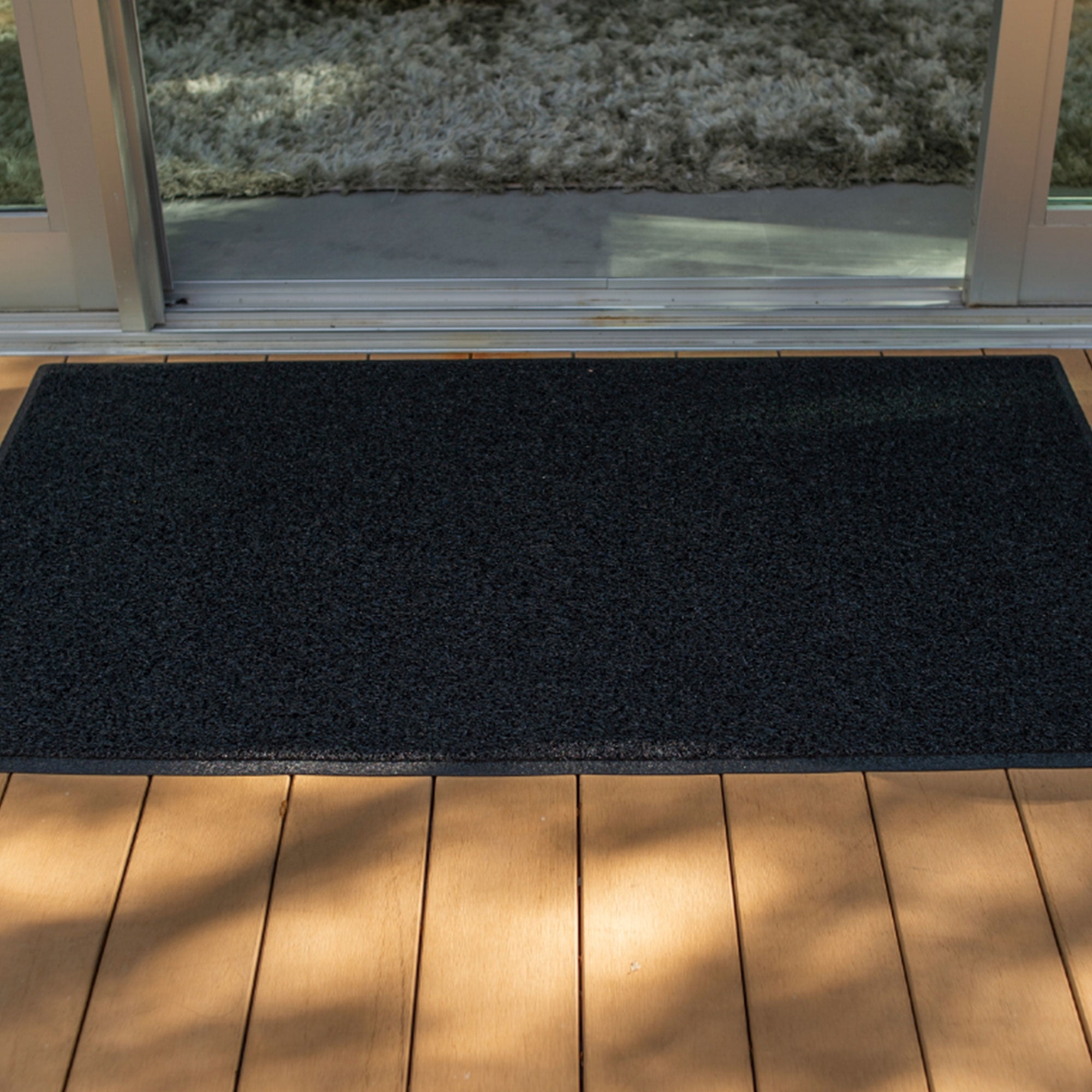 UNIMAT 3x5 (36"x60") Outdoor-Indoor Doormat with Waterproof Black Rubber Backing - Stylish Dual Ribbed Welcome Mat, Perfect for Home, Office, and Kitchen Entrances