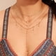 thumbnail image 3 of Collar para mujer, joyería para mujer, joyería para mujer y elegante colgante de aleación multicapa, collar para mujer, collar multicapa, 3 of 5