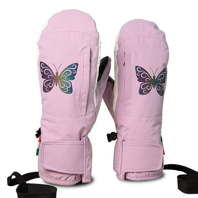 Guantes de esquí para hombres y mujeres, deportes de invierno al aire libre, a prueba de viento, impermeables, cálidos, individuales y dobles, bolsa para dedos y manos congestionadas