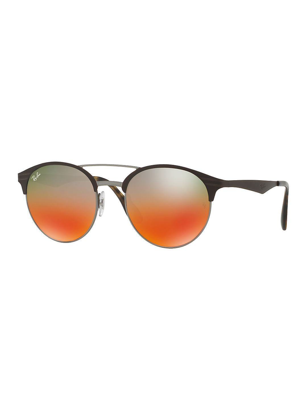 Schurend werkloosheid slepen Ray-Ban RB3545-9006A8 Brown Round Orange Gradient Mirror Lens Metal  Sunglasses - Walmart.com