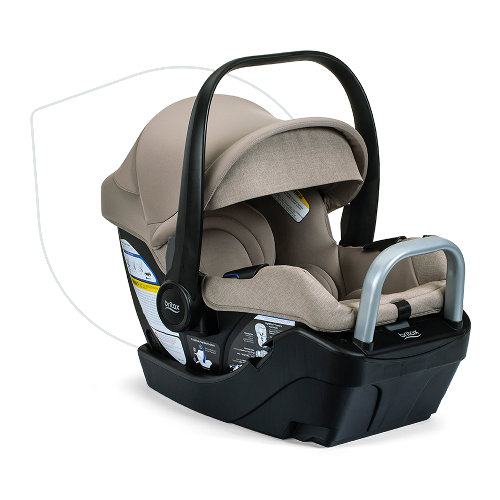 Britax® Willow® S Rear-Facing Infant Car Seat, Alpine® Car Seat Base With ClickTight® – Teak