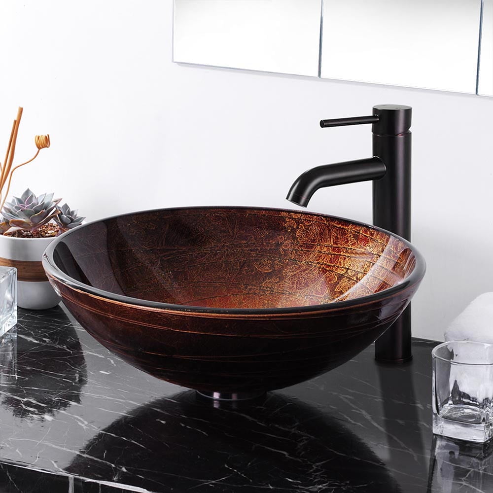 Oval Tempered Glass Bathroom Basin Bowl Vessel Sink Mixer Faucet Pop Drain Set 