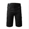 thumbnail image 4 of YYDGH Men's Lightweight Multi Pocket Cotton Casual Cargo Shorts Outdoor Twill Camo Shorts with Zipper Pockets Black 4XL, 4 of 5