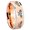 Rose Gold Beveled Edge, variant on Multiple Zelda Dome Brush Black Polish Edge Tungsten Ring 10MM
