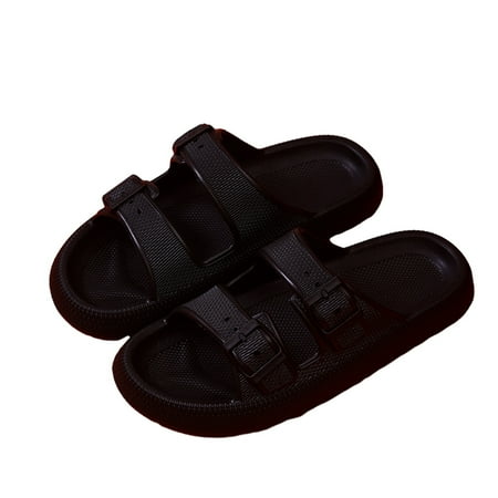 

CherryHome Non-slip Slippers Non-slip Eva Platform Slippers Quick Drying Solid Color Adjustable Buckle Women s Summer Home Bathroom House Slides