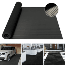OVYEOFR Rubber Flooring Roll, Heavy Duty Garage Floor Mat, Corrugated Wide Rib Rubber Mats for Indoor Outdoor Floor Protection, 3.3ft x 9.8ft