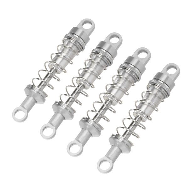 4 amortiguadores hidráulicos de repuesto para coche RC de 60 mm. Plata