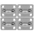 thumbnail image 4 of Ganchos De Montaje En Pared, Placa De Ojo En Forma De U Placa De Ojo De Acero Inoxidable, 4 PCS 267g Cubierta Pulida Para Saco De Arena Hamacas Ventilador De Techo Sofá De Ocio ANGGREK Otros Deportes, 4 of 8