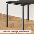 thumbnail image 4 of Dining Table Set for 4, Rectangle Kitchen Dining Table with 4 Upholstered Chairs for Small Space, Apartment, Home Office, Black, 4 of 7