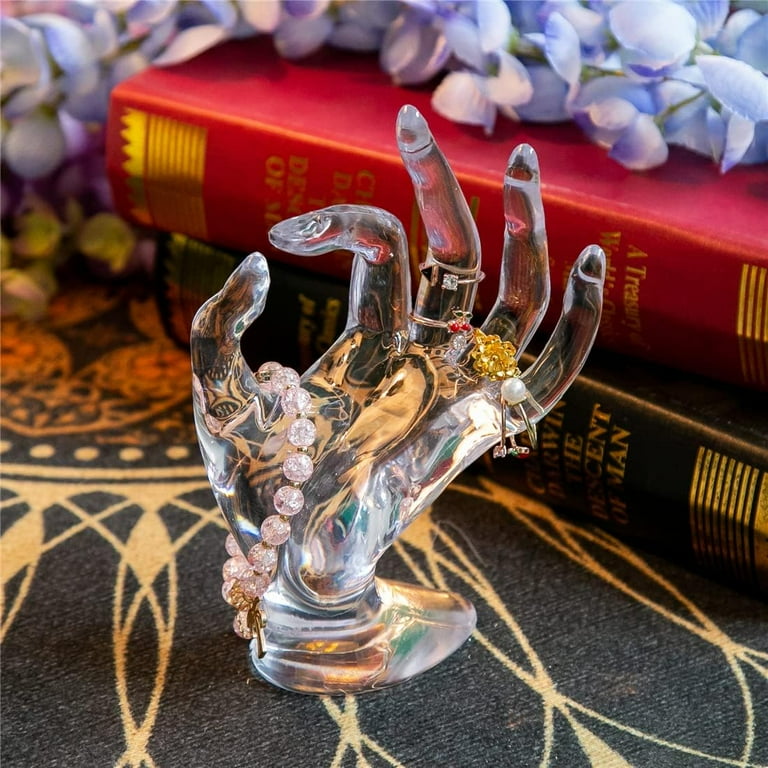 Hand Form Ring Holder Jewelry Display Organization Rack Bracelet Ring Watch Stand Clear Hand Shaped Ring Holder for Jewelry Display Walmart