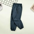 thumbnail image 4 of Byoo Toddler Boys Cargo Pants Outdoor Solid Softshell Straight Wide Leg Elastic Waist Rain Pants Hiking Skiing Sports Trousers, 4 of 9