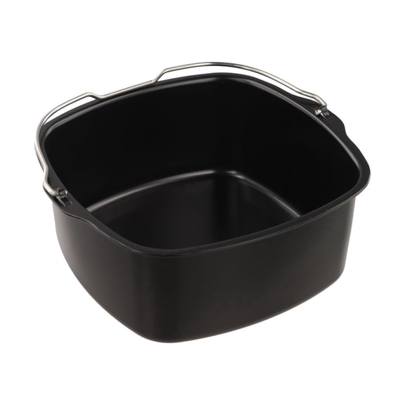 Air Fryer Accessories Set,Square Cake Baskets 7", 7.5", 8" Sizes, Black