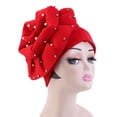 thumbnail image 2 of Flower Turban Head Wrap Vintage Headwrap Hats Elastic Beanie Head Scarf for Women, 2 of 5