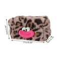 thumbnail image 2 of Unique Bargains 1 Pc Leopard Printing Drawstring Makeup Bag for Vacation Business Travel Plush Pink, 2 of 6
