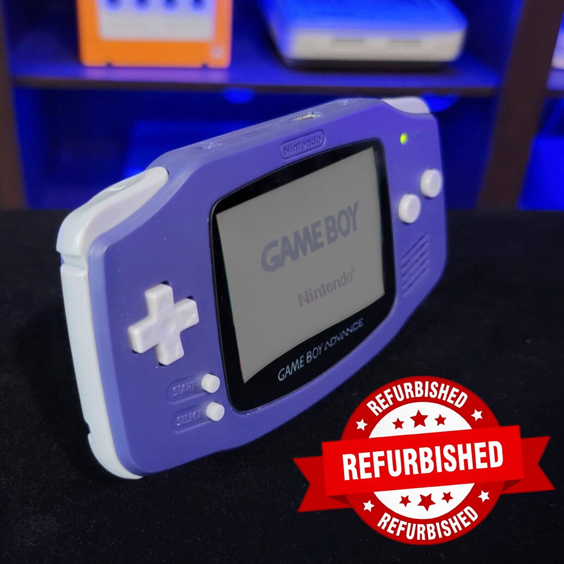 Nintendo Game Boy Advance GBA Console Game Handheld System Cleaned Tested New Case GBA Lndigo blue