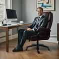 thumbnail image 3 of BOSSIN 500lbs Big and Tall Office Chair,Heavy Duty Computer Desk Chair with Adjustable Lumbar Support, 3 of 9