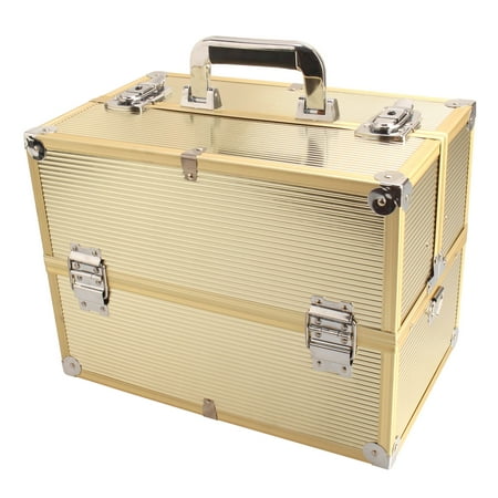 BOLLA Portable Makeup Train Case, GOLD