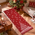 thumbnail image 6 of Memoryfield Christmas Runner Rug 2' x 10', Machine Washable Rugs Holiday Christmas Tree Print Throw Carpet, Low Pile Rug Stain-Resistant Xmas Rugs for Entryway Kitchen, 6 of 8