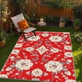 thumbnail image 5 of 1PC Floral Patterned Area Carpet Local Carpet, Lightweight Washable Easy-to-Tidy Carpet Mat Festival Gift, Suitable for Living Room, Bedroom, Dining Room, Office, Balcony, Room Accessones, 5 of 8
