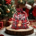 thumbnail image 1 of RKSTN Sac à Bonbons Réutilisable en Coton à Carreaux Rouges de Noël avec Poche à Cordon, Sac Cadeau de Fête, Emballage Cadeau, 1 of 5