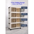 thumbnail image 5 of Toytexx Armoire de Rangement Pliable à 5 Niveaux avec Portes et Roues, 5 of 5