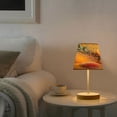 thumbnail image 6 of BZSMCE Table Lamp Creative Pineapple Orange with Water Splash Simple Pattern Night Light, 6 of 8