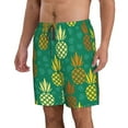 thumbnail image 2 of Bixox Men's Pineapples1 printing Casual Classic Fit Short Summer Beach Shorts, 2 of 6