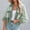 Green, variant on cllios Womens Waffle Knit Shirt Jacket Oversized Button Down Color Block Shacket Batwing Sleeve Tops with Pockets