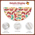 thumbnail image 3 of Sikiie Colorful Butterflies Nativity Christmas Tree Skirt, Jesus Christian Winter Holiday Tree Mat Decoration(30-48IN)30", 3 of 6