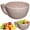 Pink, variant on Self Spinning Berry Bowl, Automatic Vortex Swirling Ceramic/PLA Fruit Washer Colander, Portable Strainer Basket for Kitchen Countertop and Camping
