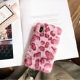 thumbnail image 4 of Compatible with iPhone 12 Fuzzy Plush Case Cute Leopard Furry Fluffy Rabbit Fur Case Warm Soft Handmade Hair Lovely 3D Cover with Luxury Leopard Pattern Protection Case 6.1 inch Pink, 4 of 7