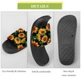 thumbnail image 7 of GZHJMY Stylish Slides for Women Men, Vintage Sunflower on Black Background Soft Flexible Slip-on Sandals Slippers, 7 of 7