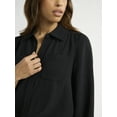 thumbnail image 3 of Sofia Jeans Women's and Women's Plus Utility Blouse with Long Sleeves, Sizes XS-4X, 3 of 5