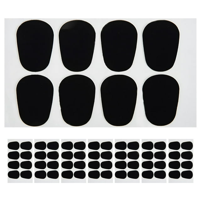 AURARMLET 60Pcs Tenor Sax Mouthpiece Pads for Teeth Protection Black Silicone Standard Design