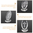 thumbnail image 5 of Cross Standing Traditional Cross On Base Clear Glass Tabletop Cross Figurine Holy Cross Sculpture for Modern Religious Home Decor, 5 of 6