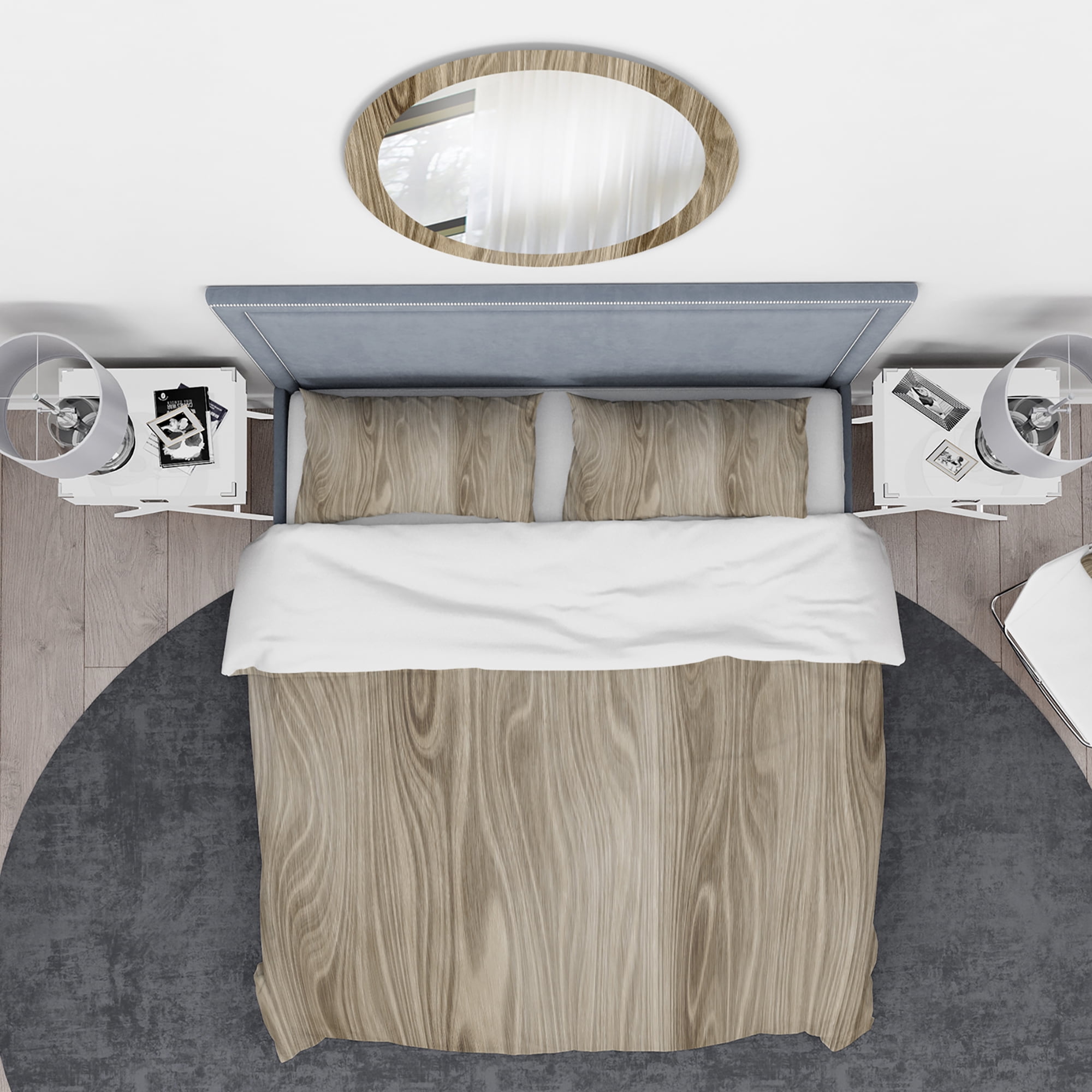 Designart 'Vertical annual tree rings' Abstract Duvet Cover Set