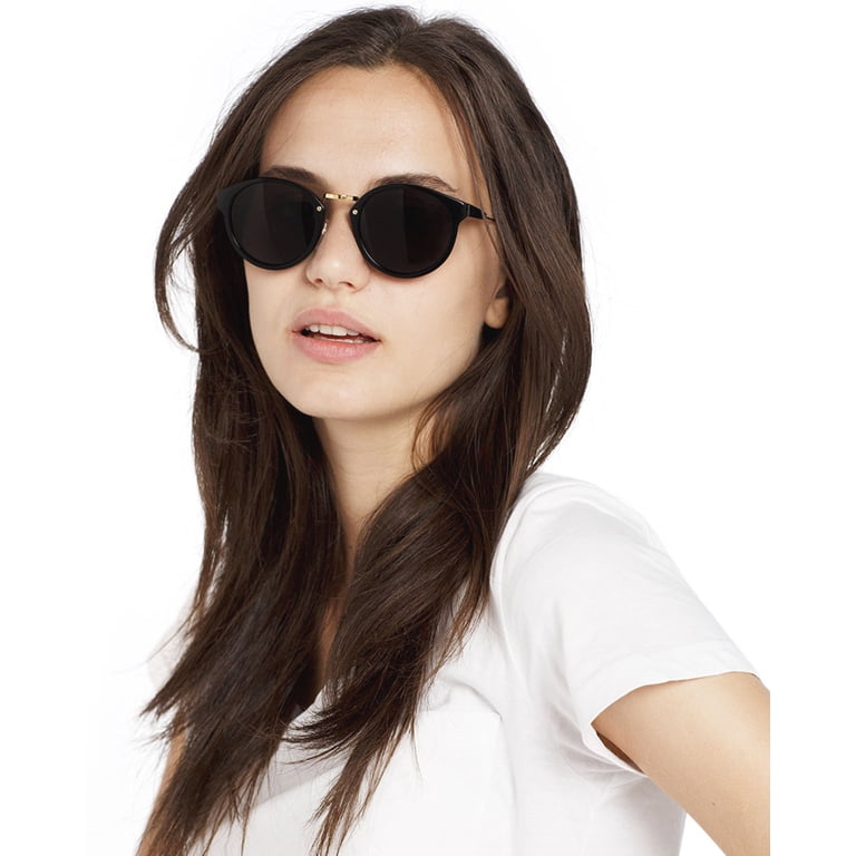 Retrosuperfuture Mens Panama Black & Gold Sunglasses - Hand Made
