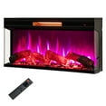 thumbnail image 1 of Gymax 36 Inches 3-Sided Glass Electric Fireplace w/ Remote Control Thermostat 9H Timer, 1 of 8