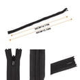 thumbnail image 1 of kurtrusly 5pack/lot Fashionable And Durable Invisible Zips Wide Range Of Uses Easy To Long Invisible Zippers black 1Set, 1 of 6